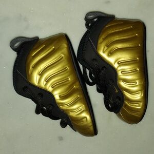 Nike Little Posite Pro TD "Metallic Gold" Baby 2c